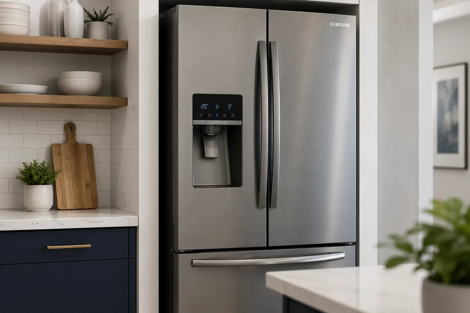 Samsung refrigerator in a Dundas kitchen