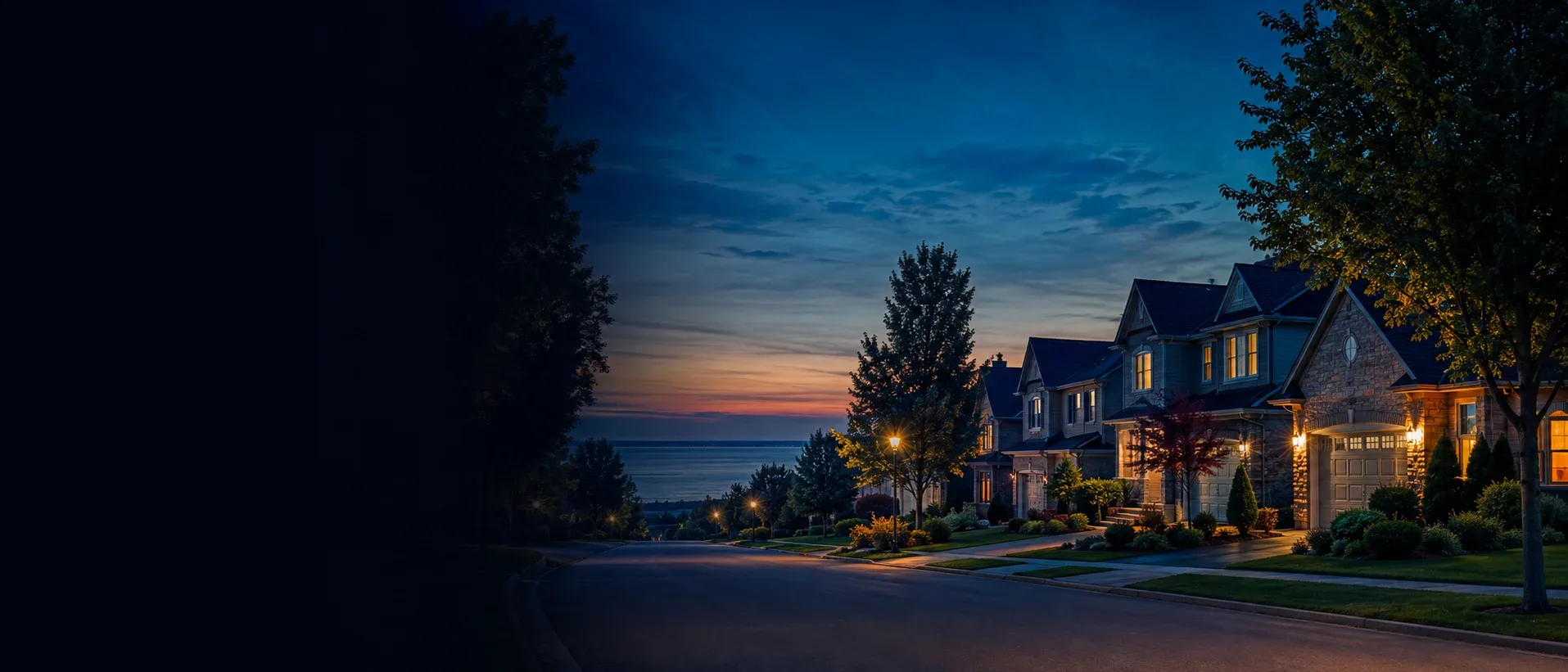 A residential street in Stoney Creek, Ontario